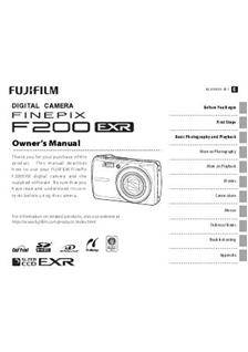 Fujifilm FinePix F200 EXR manual. Camera Instructions.